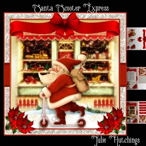 Santa Scooter Express card Front Kit