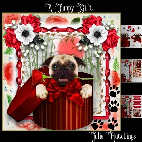 A Puppy Gift Card Front Kit