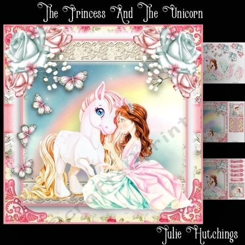The Princess And The Unicorn Card Front Kit