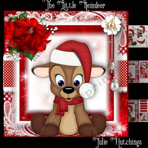 The Little Reindeer Card Front Kit