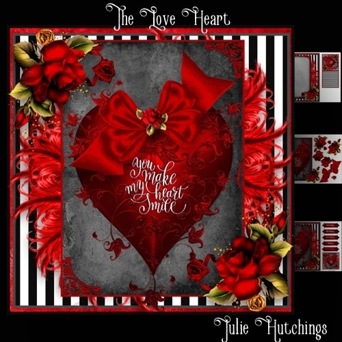 Love Heart Card Front Kit