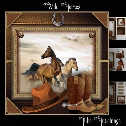 Wild Horses Card Front Kit