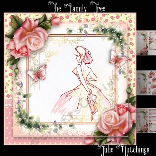 The Pink Dress Card Front Kit