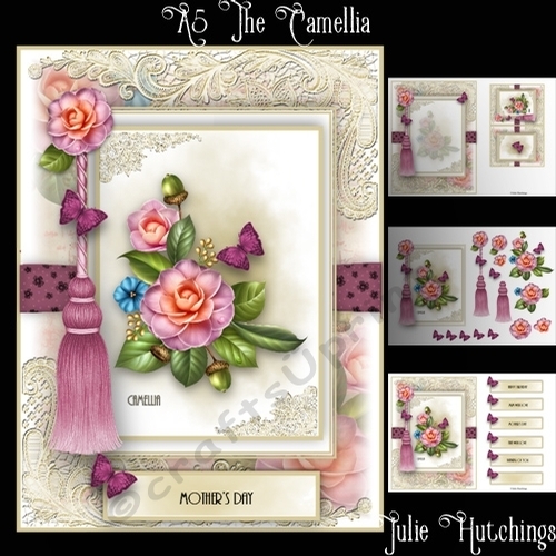 A5 The Camellia Card Front Kit