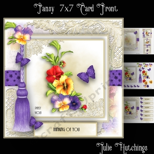 Pansy 7x7 Card Front Kit