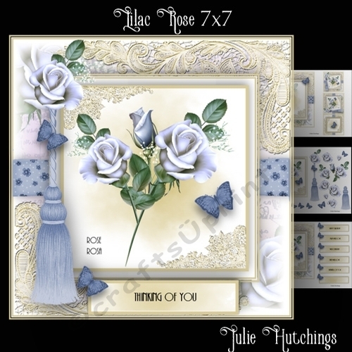 Lilac Rose 7x7 Card Front Kit