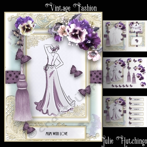 Vintage Fashion 2 Card Front Kit