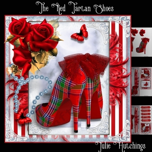 The Red Tartan Shoes Card Front Kit