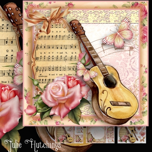 Sweet Music Guitar Card Front Kit
