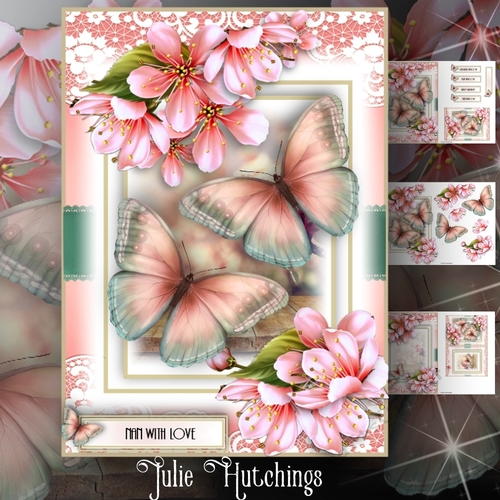 Cherry Blossom and Flutters A5