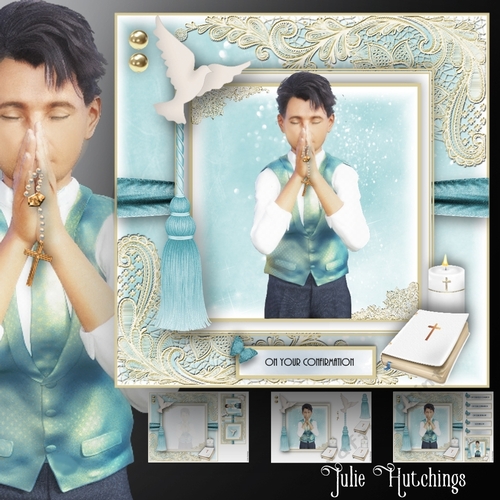 Communion Teen Boy Card Front Kit