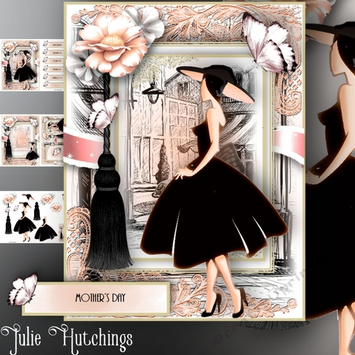 A5 Pink and Black Vintage Fashion