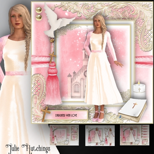 Communion Older Teen blonde Card Front Kit