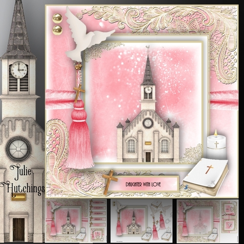 Confirmation/Communion Church Female Card Front Kit