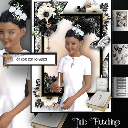 Mixed Race Communion Card Kit