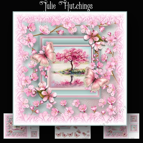Beautiful Cherry Blossom Card Kit