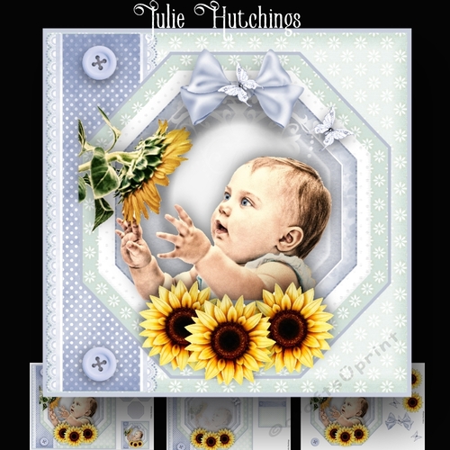Baby Boy Christening Card Kit