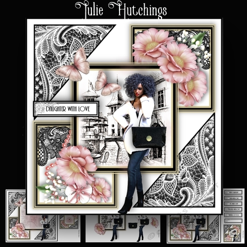 Fashion And Lace 1 Card Kit 8x8