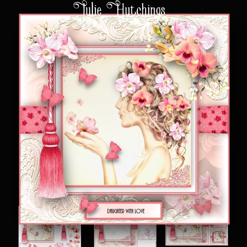 Flowers In Her Hair Orchid Card Kit
