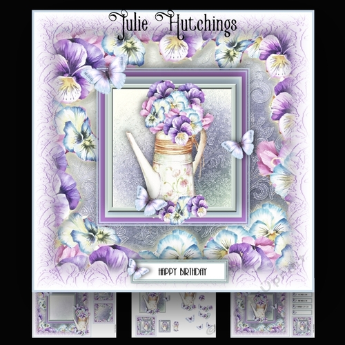 The Pansy Teapot Card Kit