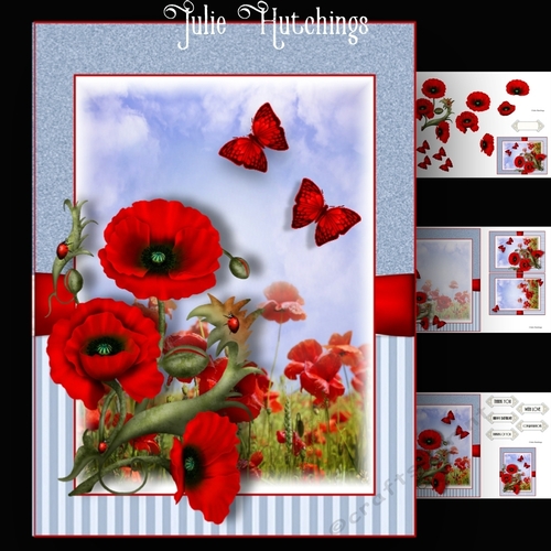 A5 Poppy Field Card Kit