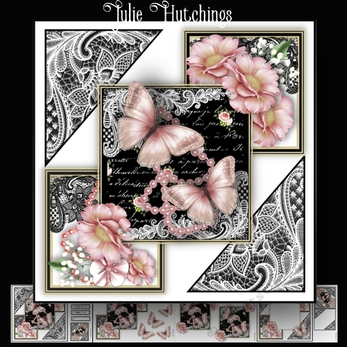 Lace and Butterflys Card Kit