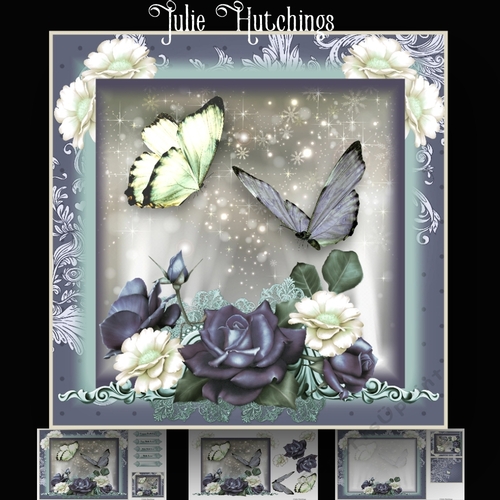The Purple Rose Flutters Card Kit