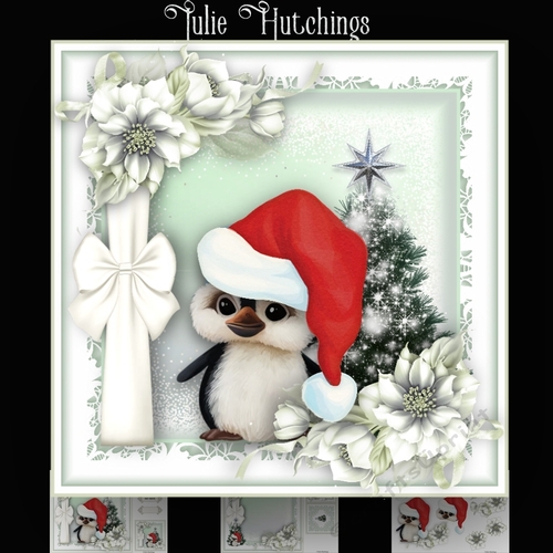 Penguin Christmas Time Card Kit