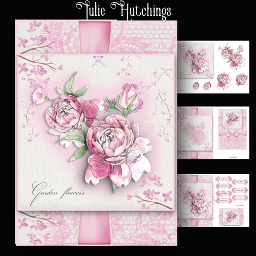 A5 Watercolour Peonies Card Kit