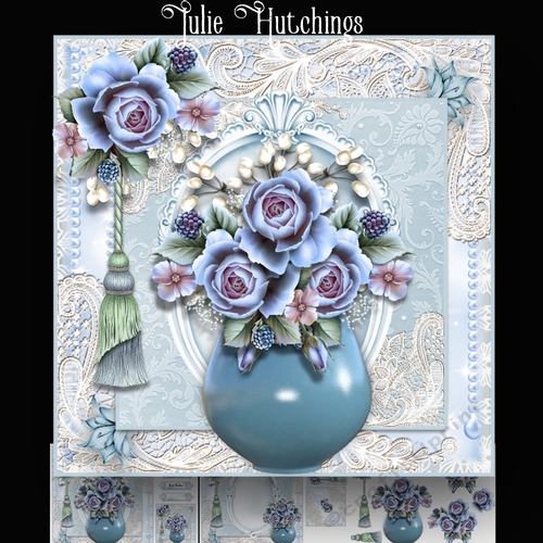 Vase Of Blue Card Kit