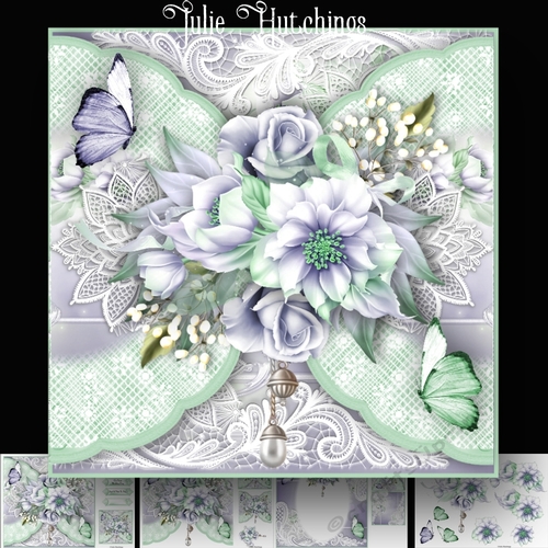 Flora And Lace Lilac And Mint Roses