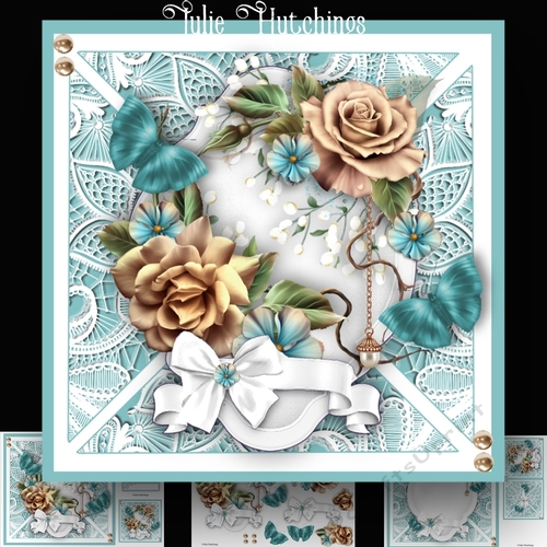Champagne and lace Roses 