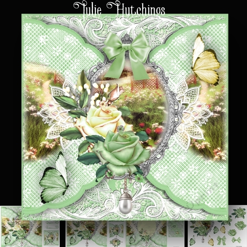 Mint Rose and Lace A Field View 