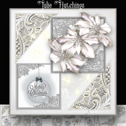 Silver And White Poinsettia