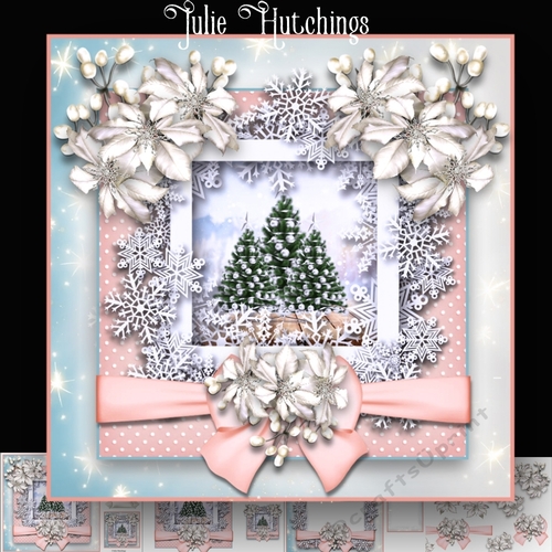 Snowflakes and White Poinsettia