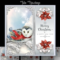 Cute owl snow scene