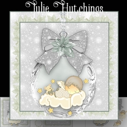 Angel Baby and Bear  Christmas bauble Neutral Gender 