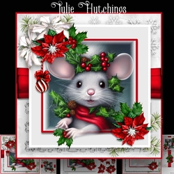 Holly Christmas Mouse
