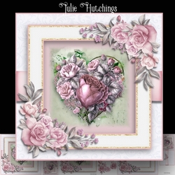 Vintage Rose Heart