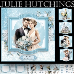 Cream and blue Wedding