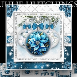 Blue Poinsettia bauble