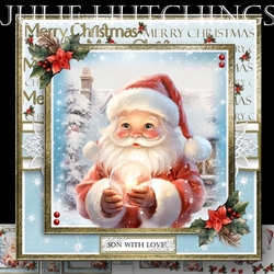 Shining light Santa Claus