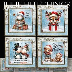 Cute Animal Christmas 8x8 card fronts