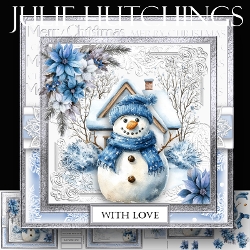 Blue Christmas Snowman