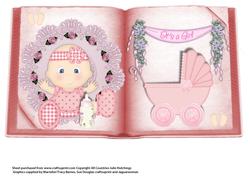 Baby Girl Book Style Card Front