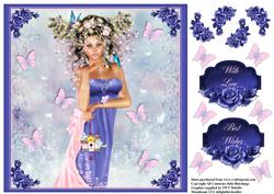 Wisteria Fairy Card Front/topper