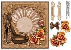 Gorgeous Coffee Colours Shoes Card Topper