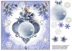 Blue Christmas Card Topper