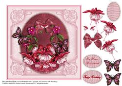 Basket Full of Fushia's Card Topper
