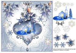 Winter Church in Blue Card Topper